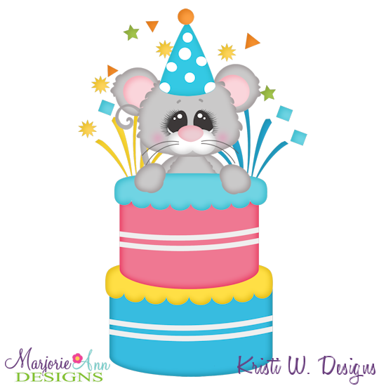 Birthday Mouse SVG Cutting Files Includes Clipart - Click Image to Close